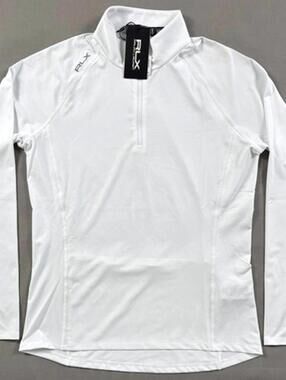 RLX Ralph Lauren Stretch 1/4-Zip Pullover "White" Women's Small | NWT